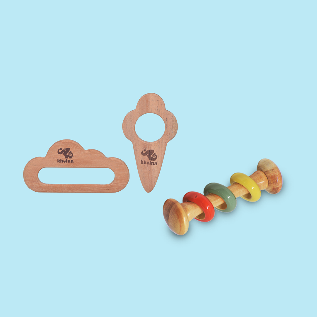 Ice cream and Dum-bell ring rattle