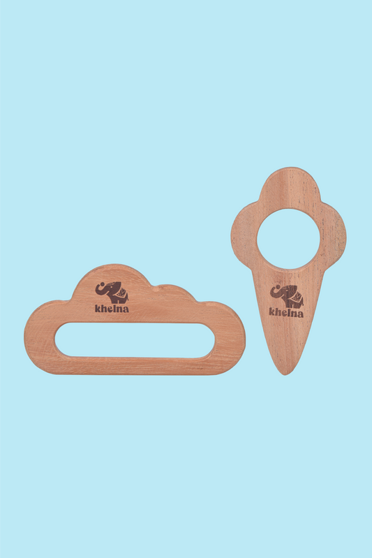 Ice cream and Dum-bell ring rattle