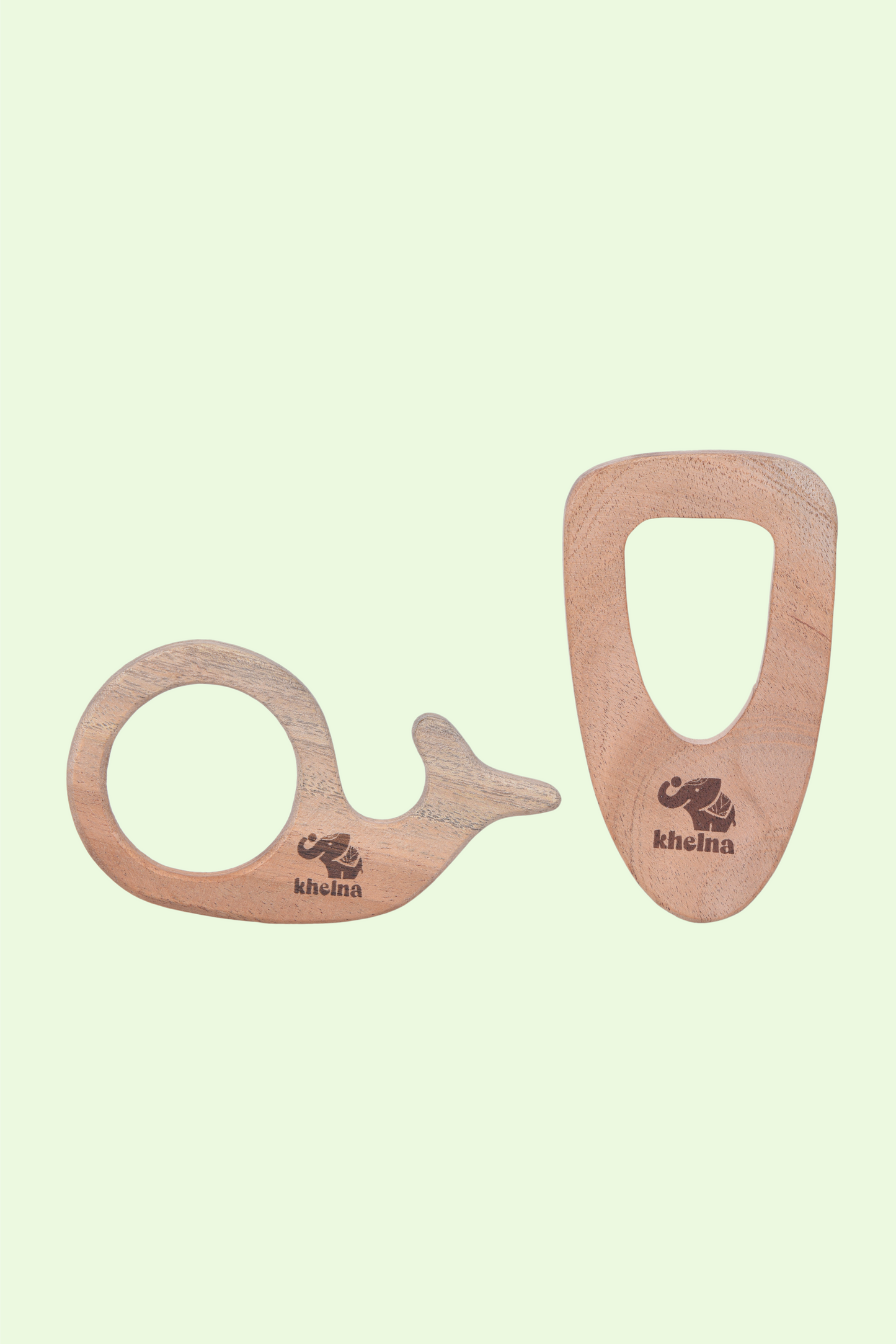 Dum-bell ring rattle and Dolphine & Triangle teether