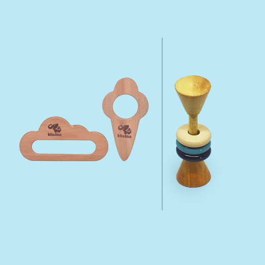 Ice cream and Dum-roo Ring Rattle