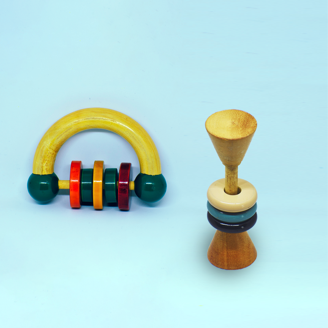 Half-moon Grip Rattle and Dum-roo Ring Rattle