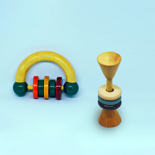 Half-moon Grip Rattle and Dum-roo Ring Rattle