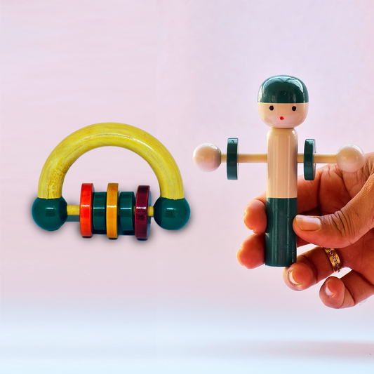 Tom tom Jhunjhuna and Half-moon Grip Rattle